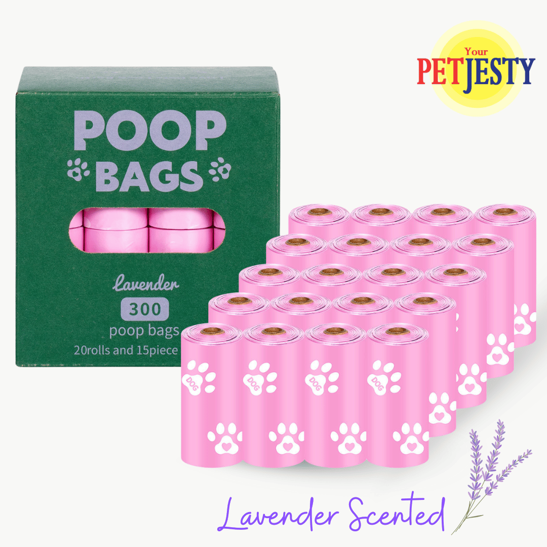 Pink Lavender Scented Poop Bags- 20 rolls 300 bags