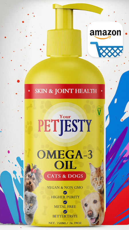 PetJesty Pure: Superior Vegan Omega 3 Oil for Ultimate Pet Wellness & Vitality
